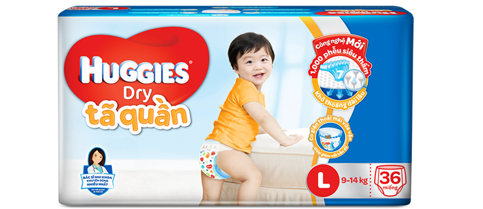 Tã quần Huggies size L36 (9-14kg) 1