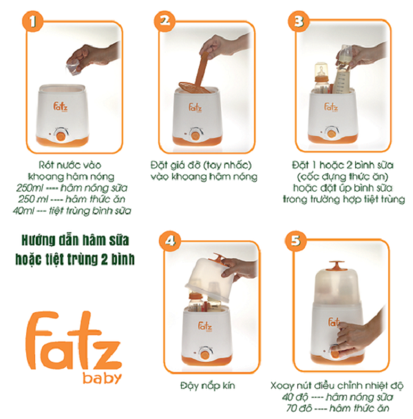 Máy hâm sữa đa năng thế hệ mới Fatzbaby FB3012SL 5