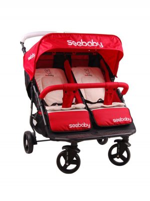 Xe đẩy đôi em bé an toàn Seebaby T22 nhiều màu 8
