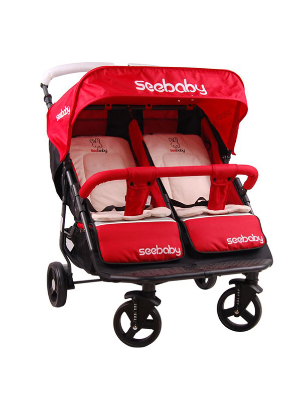 Xe đẩy đôi em bé an toàn Seebaby T22 nhiều màu 4