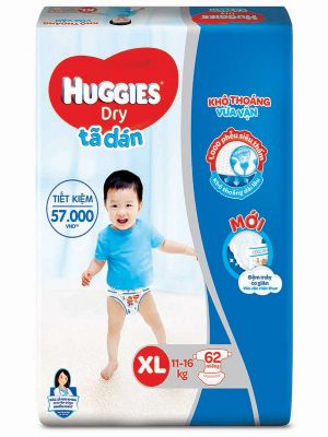 Tã dán Huggies size XL 62 miếng (cho bé 11 - 16kg) 1