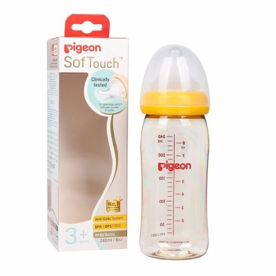 Bình sữa Pigeon Plus 240ml (nhựa PPSU, 3M+) 1