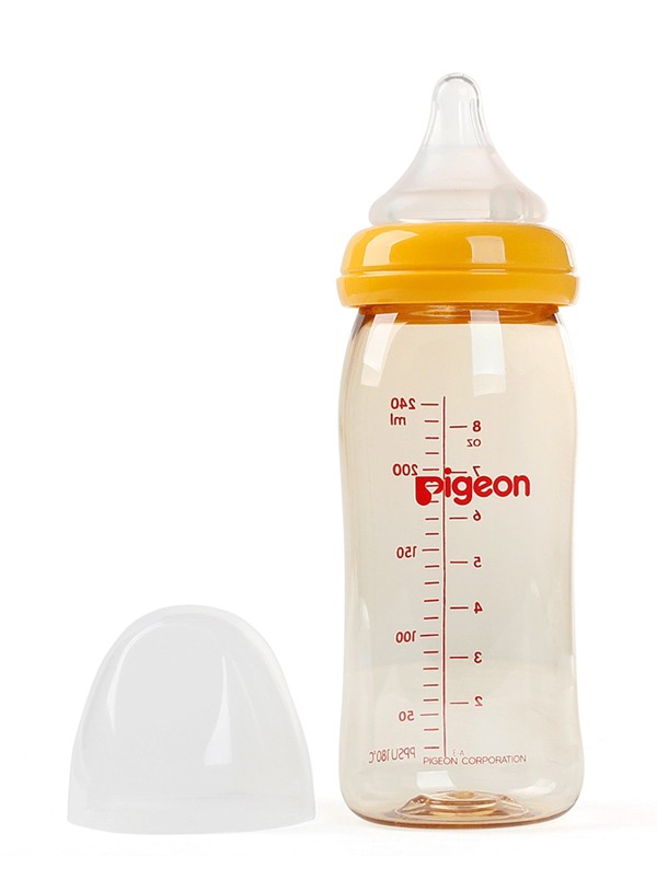 Bình sữa Pigeon Plus 240ml (nhựa PPSU, 3M+)