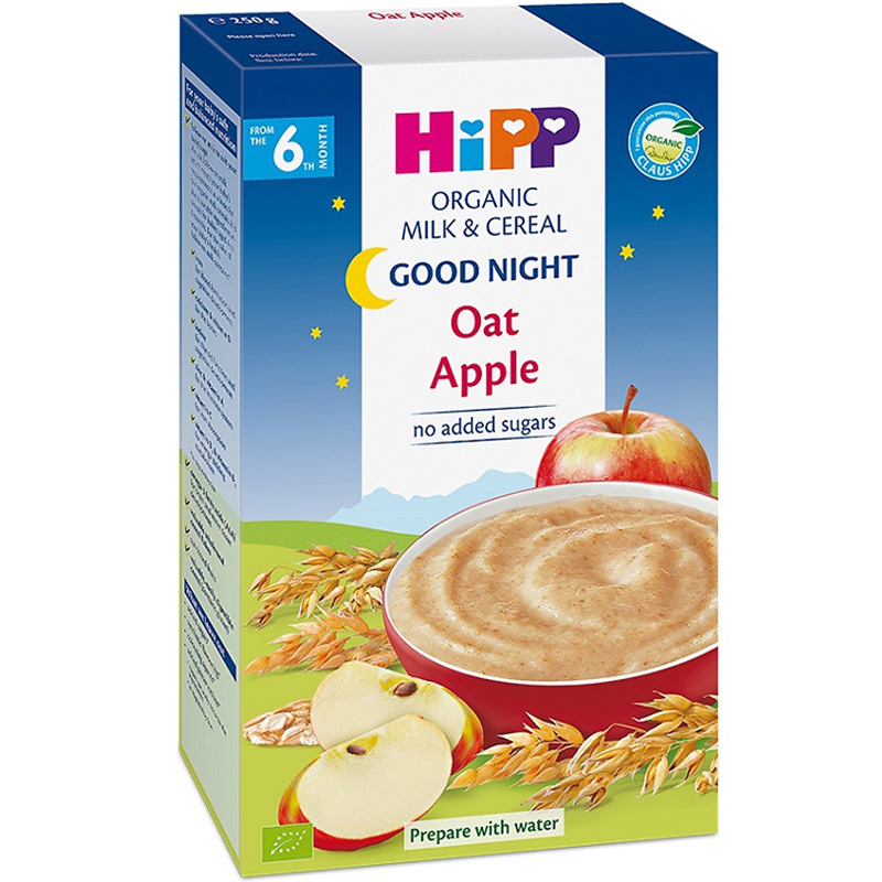 Bột dinh dưỡng Hipp chúc ngủ ngon sữa, yến mạch, táo tây (250g) 1