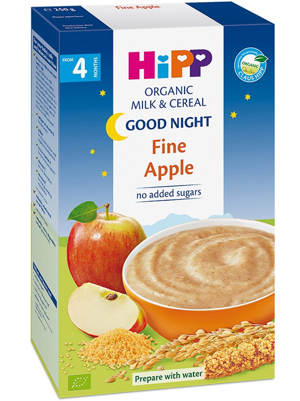 Bột dinh dưỡng HiPP Chúc ngủ ngon vị sữa, táo tây (250g) 1