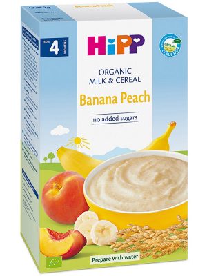 Bột dinh dưỡng HiPP sữa, chuối, đào 250g