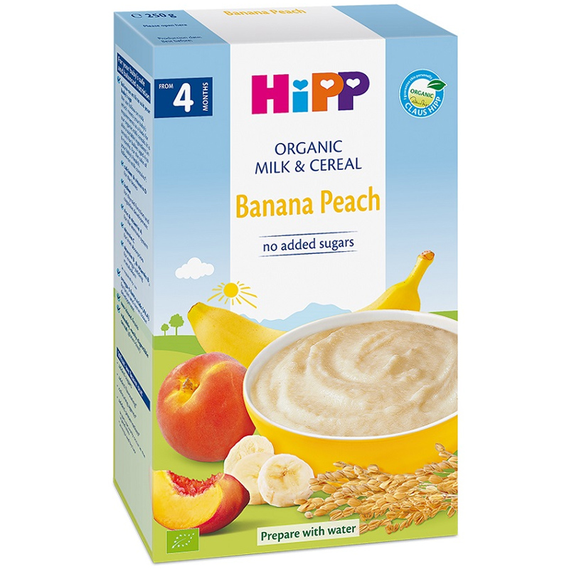Bột dinh dưỡng HiPP sữa, chuối, đào 250g 1