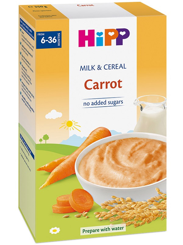 Bột dinh dưỡng HiPP - sữa và rau củ cà rốt