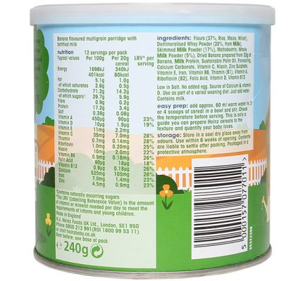 Cháo vị chuối Heinz 240g 4M+ 2