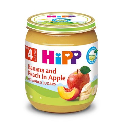 Dinh dưỡng đóng lọ HiPP chuối, đào, táo (125g) 3