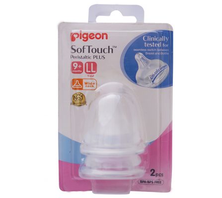 Núm ty silicone Pigeon Plus size LL (9M+, cổ rộng) 1