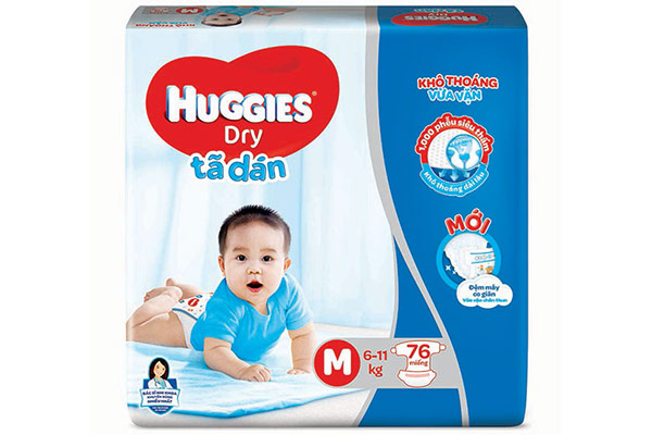 Tã dán Huggies size M 76 miếng (cho bé 6-11kg) 1