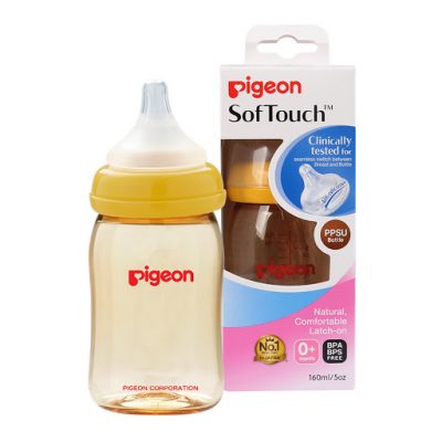 Bình sữa Pigeon PLUS 160ml (nhựa PPSU, 0M+) 5