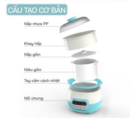 Nồi hầm cháo cách thủy 2 tầng 2Good A300 (3.1L)