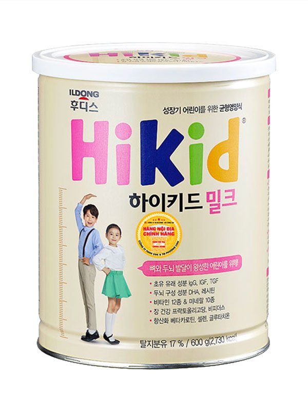 Sữa Hikid hộp 600g vị vani (Hàn Quốc)